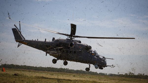 Mi 35M helicopters on training flights in Krasnodar Territory - Sputnik Srbija
