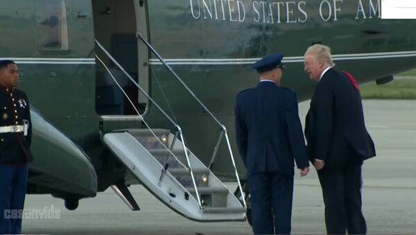 Predsednik SAD Donald Tramp ulazi u helikopter u vojnoj bazi Endrjuz - Sputnik Srbija