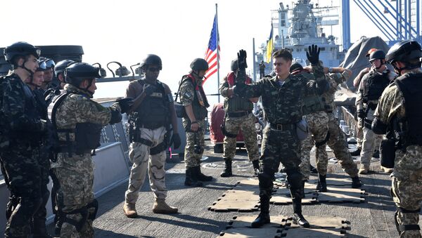 Američki vojnici tokom ukrajinsko-američkih vojnih vežbi Sea Breeze na Crnom moru - Sputnik Srbija