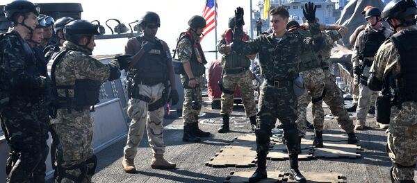 Амерички војници током украјинско-америчких војних вежби Sea Breeze на Црном мору - Sputnik Србија