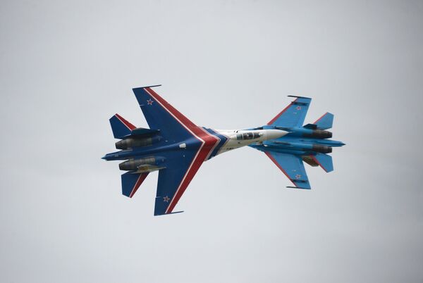 „Ruski vitezovi“, vazduhoplovna grupa pilotske akrobatike Ratnog vazduhoplovstva Rusije. - Sputnik Srbija