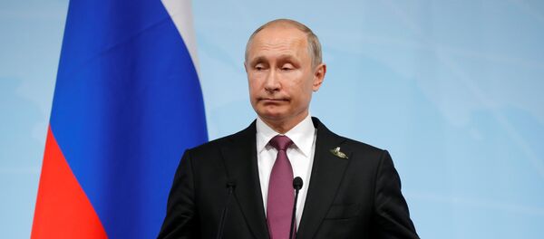 Predsednik Rusije Vladimir Putin govori na konferenciji za medije nakon samita G20 u Hamburgu - Sputnik Srbija