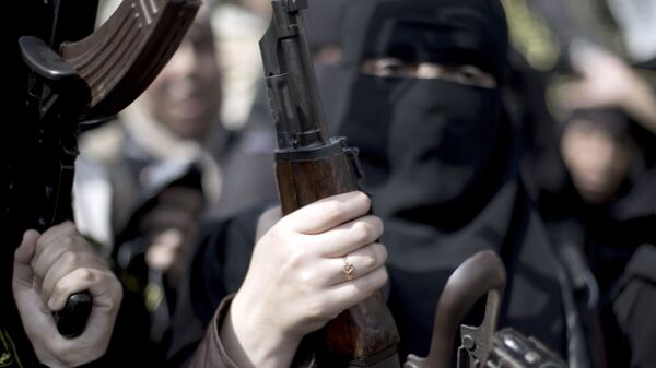 Припаднице радикалне исламистичке групе у Појасу Газе - Sputnik Србија