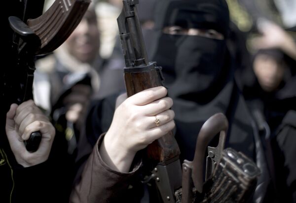 Pripadnice radikalne islamističke grupe u Pojasu Gaze Pripadnice radikalne islamističke grupe u Pojasu Gaze - Sputnik Srbija
