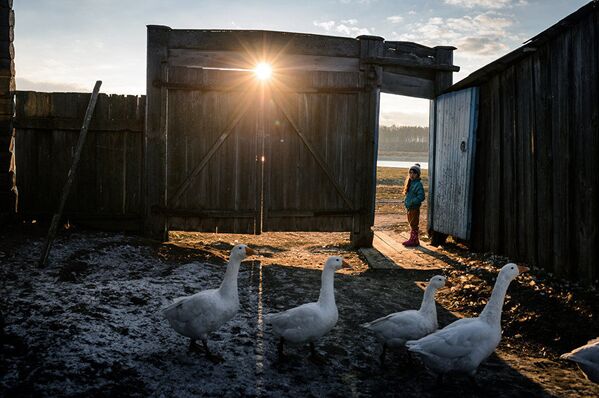 Rad ruskog fotografa Alekseja Maljgavka iz serije „Put u školu Ajdara Koldaševa“ - Sputnik Srbija