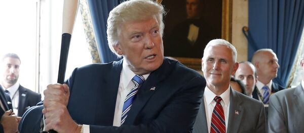 Donald Tramp sa bejzbol palicom - Sputnik Srbija