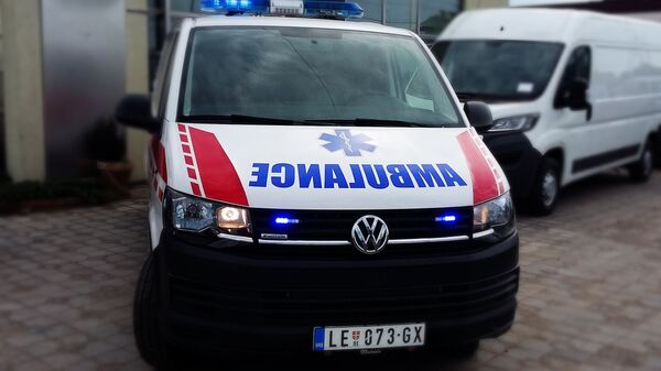 Амбулантна кола која ће бити уручена Дому здравља у Медвеђи. - Sputnik Србија