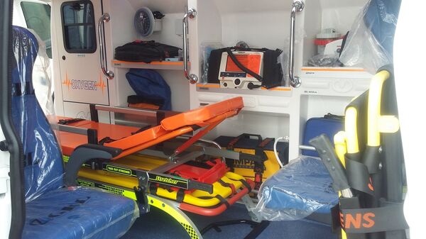 Unutrašnjost sanitetskog vozila Unutrašnjost sanitetskog vozila - Sputnik Srbija