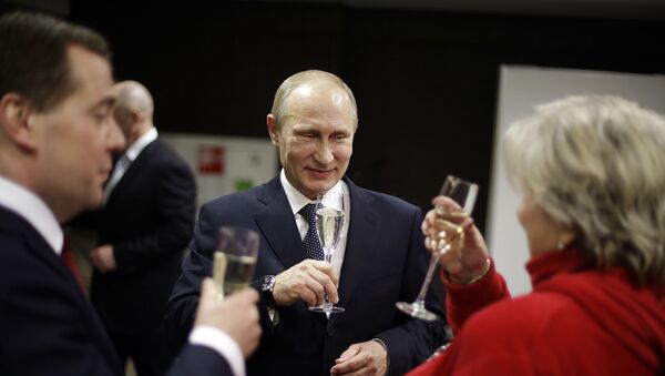 Predsednik Rusije Vladimir Putin na Olimpijskim igrama u Sočiju - Sputnik Srbija