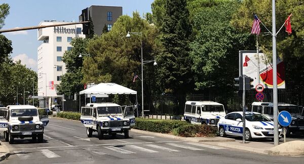 Podgorica na dan posete potpredsednika SAD Majka Pensa. Podgorica na dan posete potpredsednika SAD Majka Pensa. - Sputnik Srbija