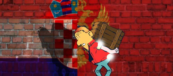 Hrvatska i Crna Gora zastave Hrvatska i Crna Gora zastave - Sputnik Srbija