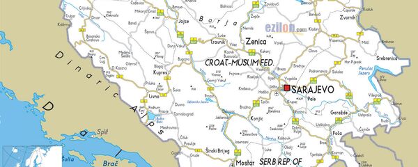 Mapa - BiH - Sputnik Srbija