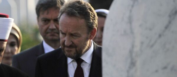 Bakir Izetbegović i Redžep Erdogan na grobu Alije Izebegovića - Sputnik Srbija