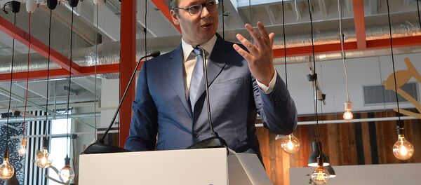 Александар Вучић на отварању робне куће Икеа у Београду. - Sputnik Србија