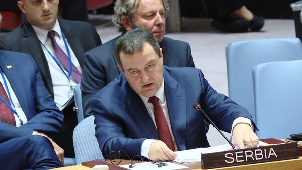 Ministar spoljnih poslova Srbije Ivica Dačić na sednici Saveta bezbednosti Ujedinjenih nacija - Sputnik Srbija