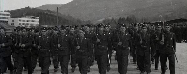 Ustaška crna legija Koševu, u Sarajevu. Ustaška crna legija Koševu, u Sarajevu. - Sputnik Srbija