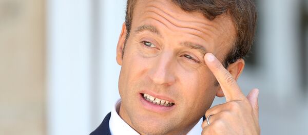 Председник Француске Емануел Макрон на конференцији за медије након састанка са бугарским премијером Бојком Борисовим у Варни - Sputnik Србија