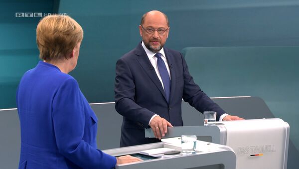 Angela Merkel i Martin Šulc - Sputnik Srbija