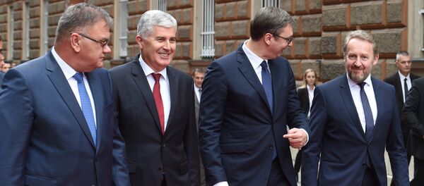 Mladen Ivanić, Dragan Čović, Aleksandr Vučić i Bakir Izetbegović - Sputnik Srbija