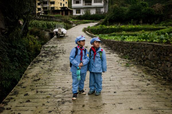 Učenici kineske osnovne škole Crvena armija. - Sputnik Srbija