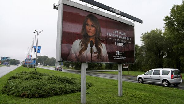 Билборд с Меланијом Трамп у Хрватској - Sputnik Србија