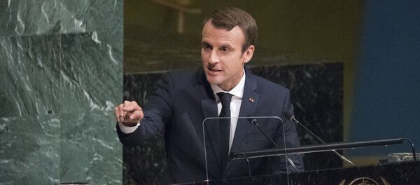 Predsednik Francuske Emanuel Makron govori na 72. Generalnoj skupštini UN u Njujorku Predsednik Francuske Emanuel Makron govori na 72. Generalnoj skupštini UN u Njujorku - Sputnik Srbija