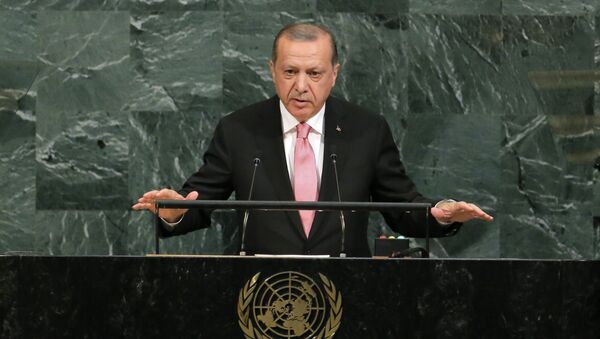 Председник Турске Реџеп Тајип Ердоган говори пред Генералном скупштином УН - Sputnik Србија