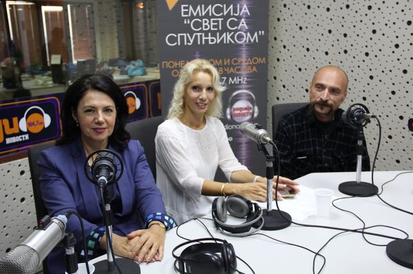 Гости емисије Санда Рашковић Ивић, Катарина Ђорђевић и Жељко Машовић Гости емисије Санда Рашковић Ивић, Катарина Ђорђевић и Жељко Машовић - Sputnik Србија