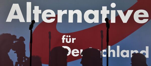 Проекция логотипа немецкой партии Альтернатива для Германии (AfD) - Sputnik Србија