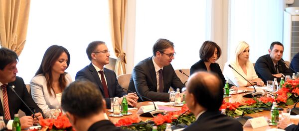 Председник Александар Вучић и министри - Sputnik Србија