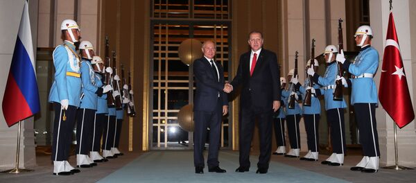 Владимир Путин и Реџеп Тајип Ердоган - Sputnik Србија
