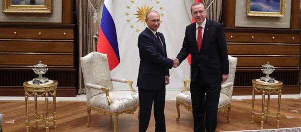 Владимир Путин и Реџеп Тајип Ердоган у Анкари - Sputnik Србија