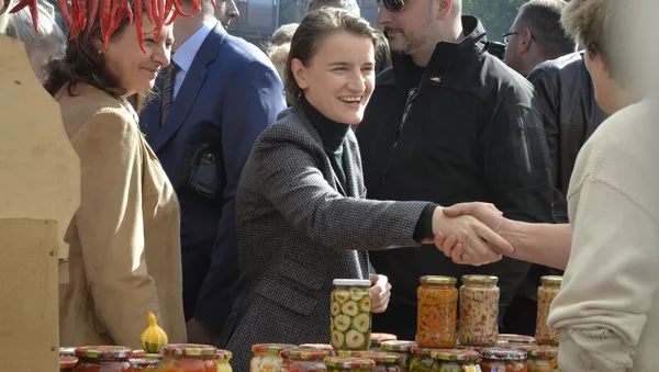 Ана Брнабић на Фестивалу зимнице у Коцељеви. - Sputnik Србија