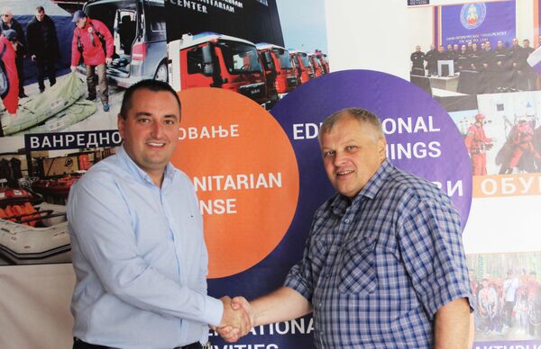 Бојан Гламочлија и Виктор Гуљевич, директори Српско-руског хуманитарног центра у Нишу - Sputnik Србија