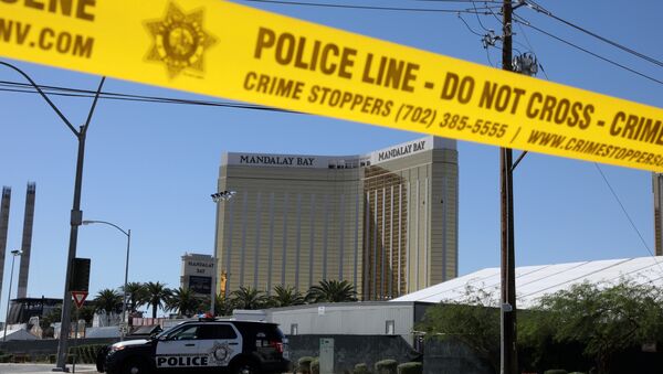 Mesto masovnog ubistva u pucnjavi ispred hotela i kazina Mendelej Bej u Las Vegasu - Sputnik Srbija