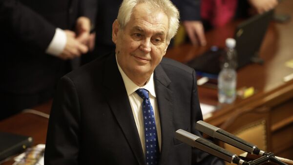 Президент Чехии Милош Земан - Sputnik Србија