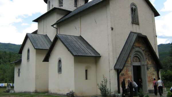 Саборна црква посвећена Успењу пресвете Богоридице, у манастриском комплексу Морача. - Sputnik Србија