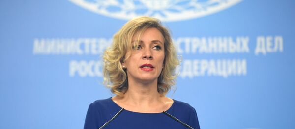 Портпарол Министарства спољних послова Русије Марија Захарова на редовном брифингу - Sputnik Србија