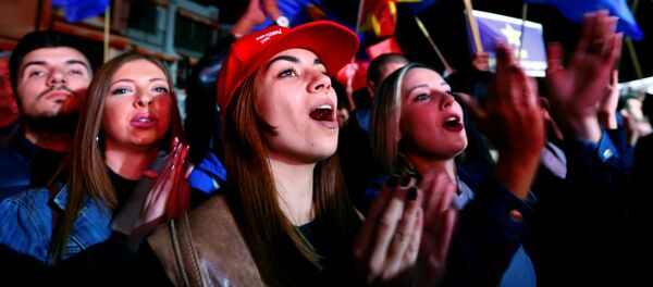 Присталице владајуће македонске партије СДСМ - Sputnik Србија