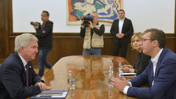 Састанак америчког амбасадора Кајла скота и Александра Вучића. - Sputnik Србија