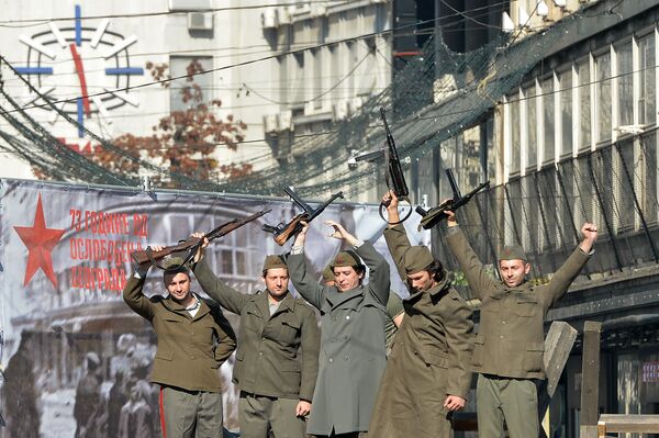 Концерт „По шумама и горама оркестра „Станислав Бинички Министарства одбране Србије на Тргу Републике у Београду. Концерт „По шумама и горама оркестра „Станислав Бинички Министарства одбране Србије на Тргу Републике у Београду. - Sputnik Србија