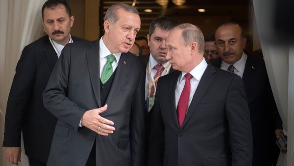 Президент Турции Реджеп Тайип Эрдоган и президент РФ Владимир Путин - Sputnik Србија