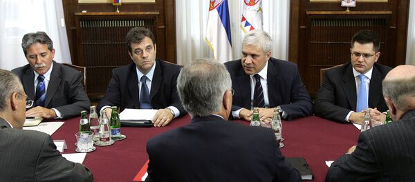 Vojislav Koštunica, Boris Tadić i Vuk Jeremić - arhivksa fotografija Vojislav Koštunica, Boris Tadić i Vuk Jeremić - arhivksa fotografija - Sputnik Srbija