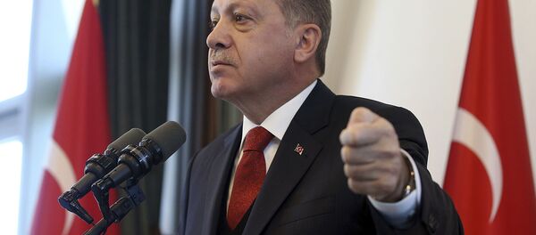 Президент Турции Реджеп Тайип Эрдоган во время выступления в Анкаре - Sputnik Србија