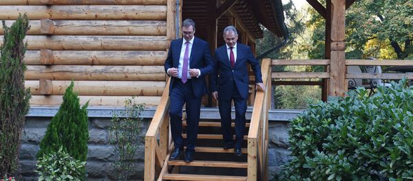 Александар Вучић и Сергеј Шојгу - Sputnik Србија