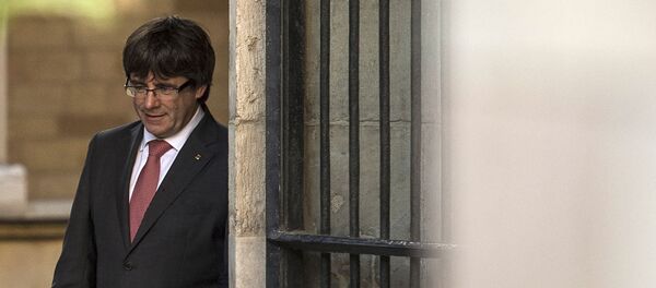 Каталонски лидер Карлес Пуџдемон у згради Генералитета у Барселони - Sputnik Србија