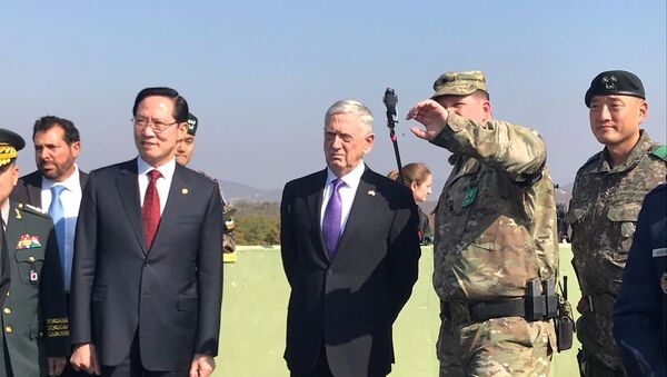 Državni sekretar SAD Džejms Matis u demilitarizovanoj zoni u Južnoj Koreji. - Sputnik Srbija