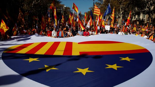 Марш подршке у Барселони јединственој Шпанији - Sputnik Србија