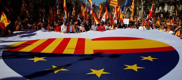 Марш подршке у Барселони јединственој Шпанији - Sputnik Србија