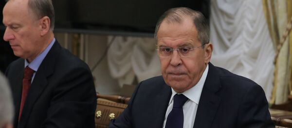 Секретар Савета безбедности Русије Николај Патрушев и министар спољних послова Русије Сергеј Лавров на заседању комисије за војно-техничку сарадњу - Sputnik Србија